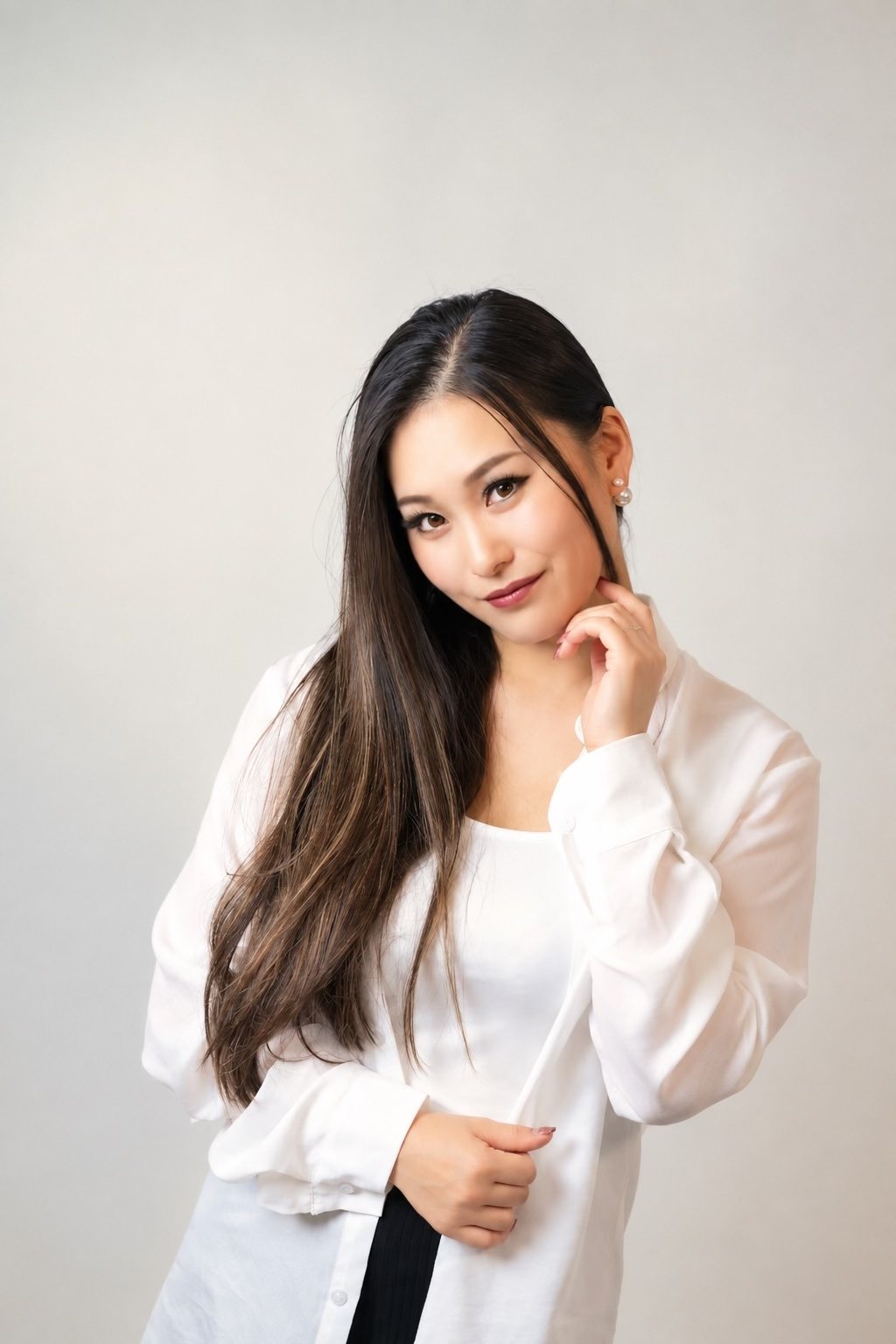 沼田まな美（白いシャツ姿の写真）