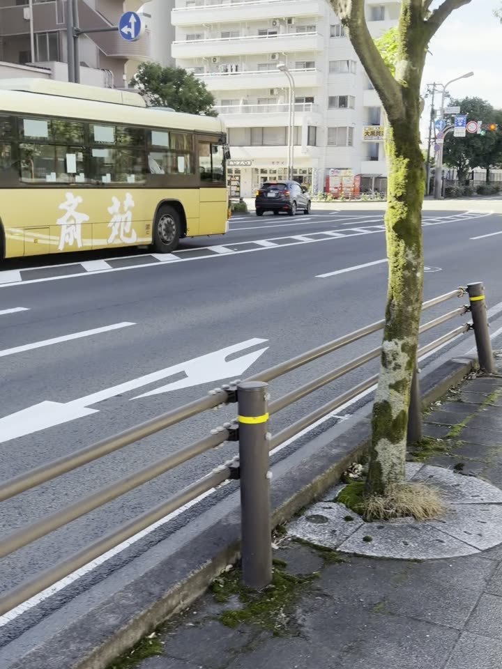 バスが走る大通り沿いを、そのまま進みます。