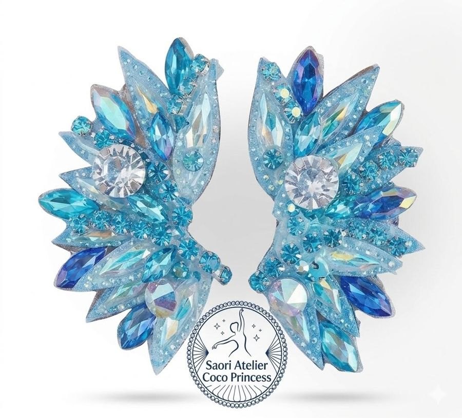 イヤリング（アイスブルー・ウィング）